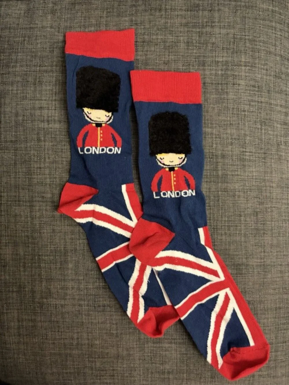 London England Souvenir Crew Socks Union Jack British Guard Novelty Socks